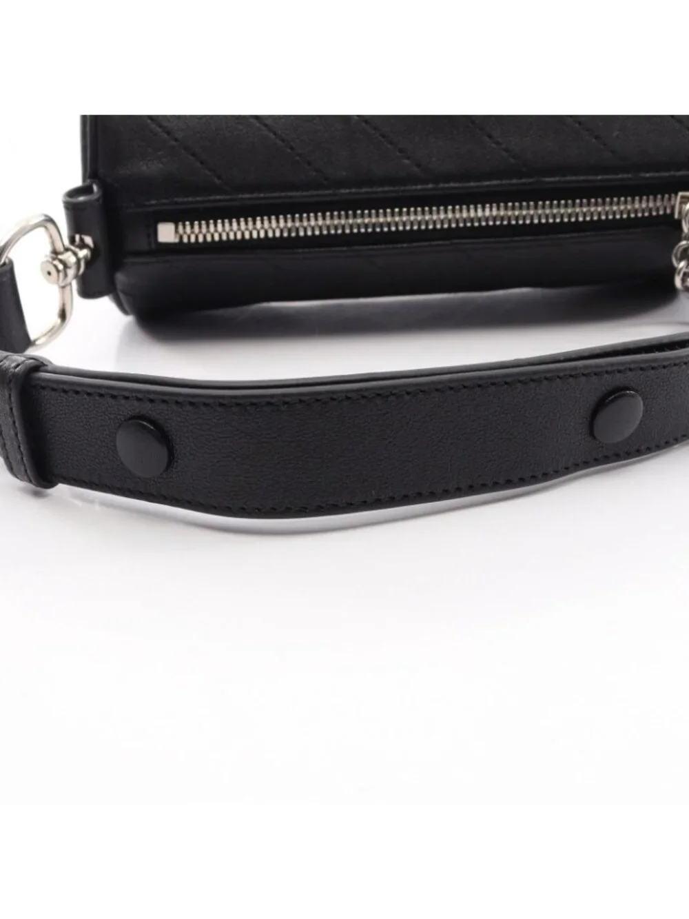 Gucci Shoulder Bag Blanc Di Black Leather Di Mini